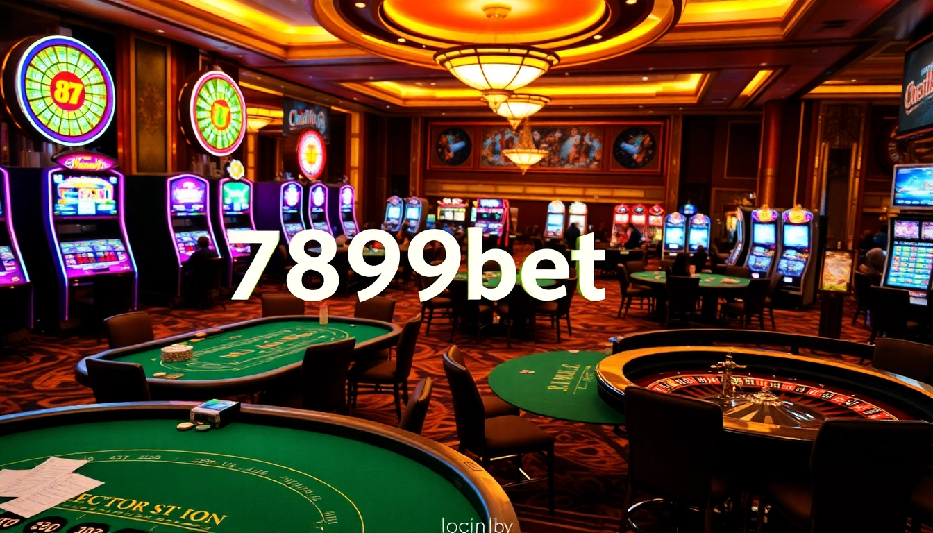 Experience the excitement of the casino with 789bet login as guests engage at the roulette and poker tables.