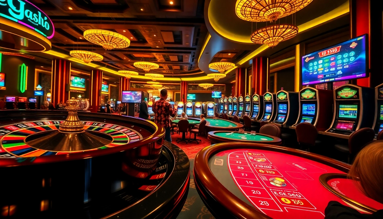 Experience the excitement of gambling at HF88 with vibrant roulette wheels and engaging players.