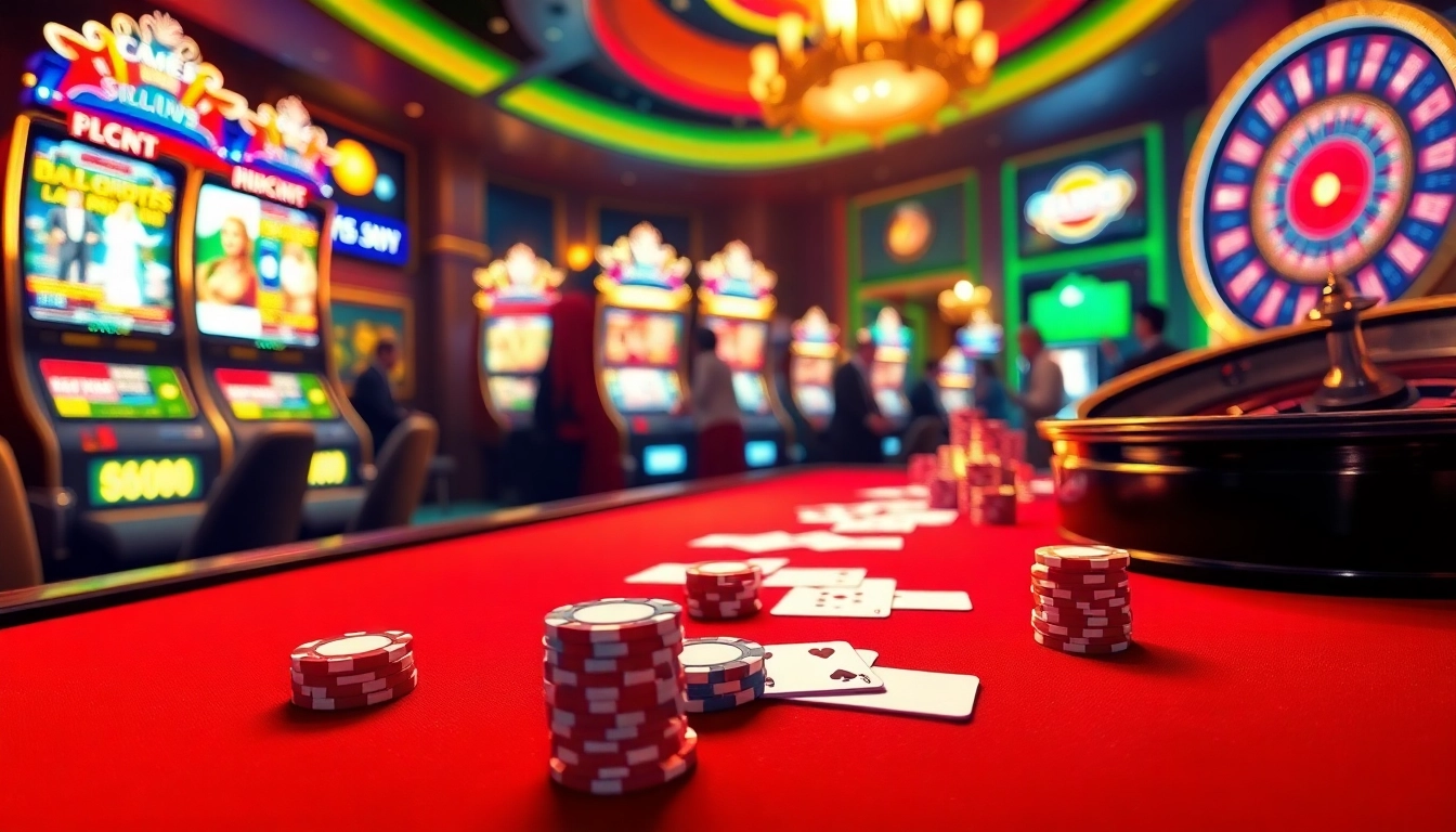 Experience thrilling moments at the 79king casino with players engaged in poker, roulette, and vibrant slot machines.