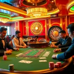 Experience high-stakes excitement at cm88 casino with vibrant poker tables, colorful chips, and dazzling lights.