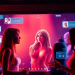 A captivating digital chat scene showing AI characters in intimate conversations, showcasing the essence of ai chat porn.