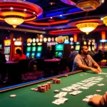 High-stakes poker action with poker chips and cards showcasing top 10 nhà cái uy tín in a thrilling casino environment.